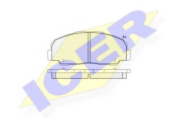 Комплект тормозных колодок, дисковый тормоз ICER 141022