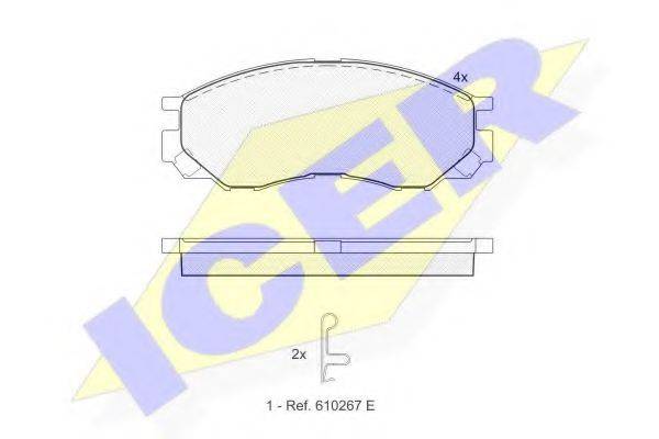 ICER 141234 Комплект тормозных колодок, дисковый тормоз