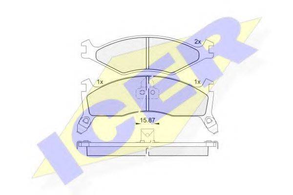 ICER 141270205 Комплект тормозных колодок, дисковый тормоз