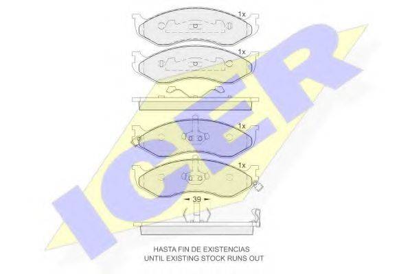 ICER 141397 Комплект тормозных колодок, дисковый тормоз