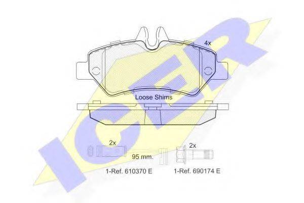 ICER 141787 Комплект тормозных колодок, дисковый тормоз