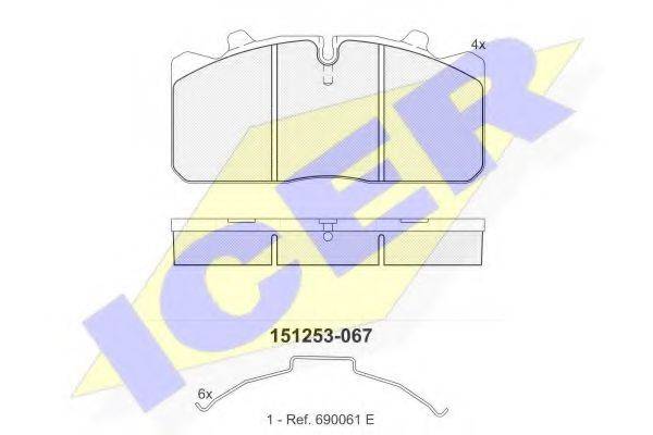 ICER 151253 Комплект тормозных колодок, дисковый тормоз