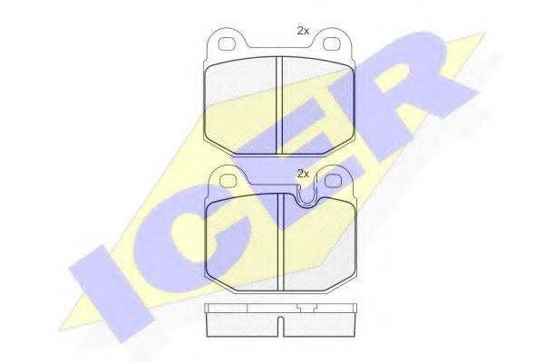 ICER 180307 Комплект тормозных колодок, дисковый тормоз
