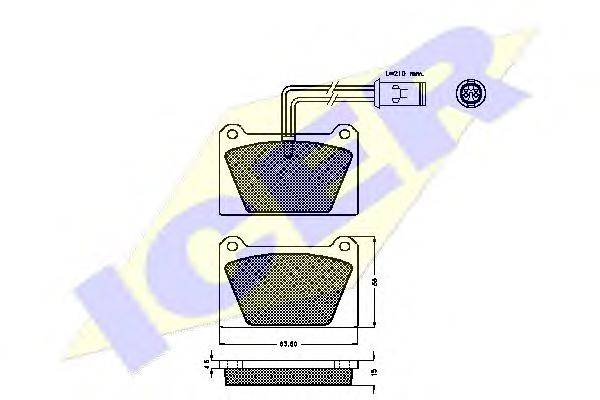 ICER 180652 Комплект тормозных колодок, дисковый тормоз