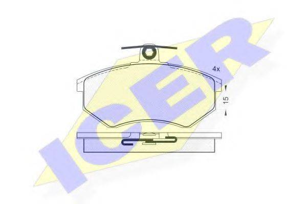 ICER 180809 Комплект тормозных колодок, дисковый тормоз