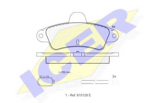 Комплект тормозных колодок, дисковый тормоз ICER 180919