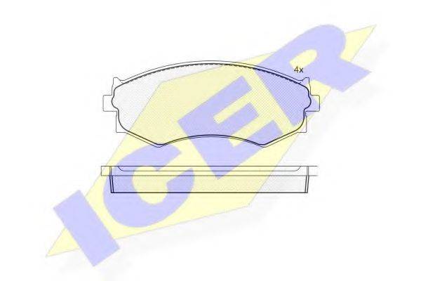 ICER 180985 Комплект тормозных колодок, дисковый тормоз