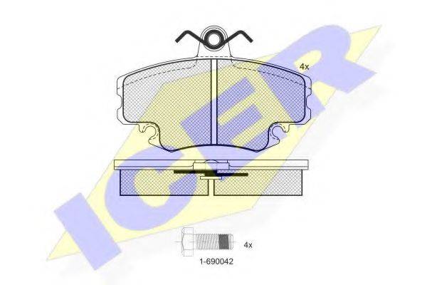 ICER 180993204 Комплект тормозных колодок, дисковый тормоз