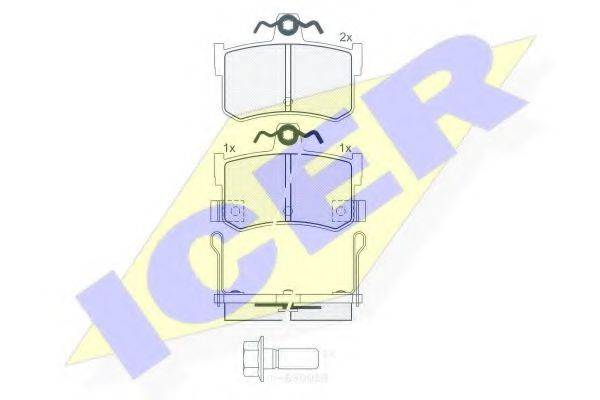 ICER 180995701 Комплект тормозных колодок, дисковый тормоз