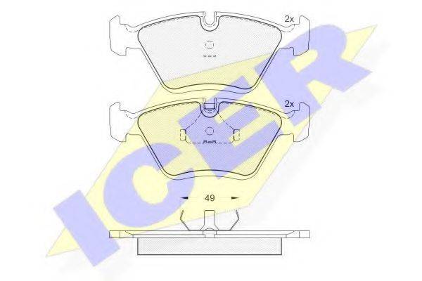 ICER 181083 Комплект тормозных колодок, дисковый тормоз