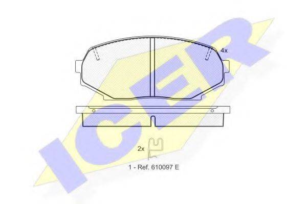 ICER 181099 Комплект тормозных колодок, дисковый тормоз