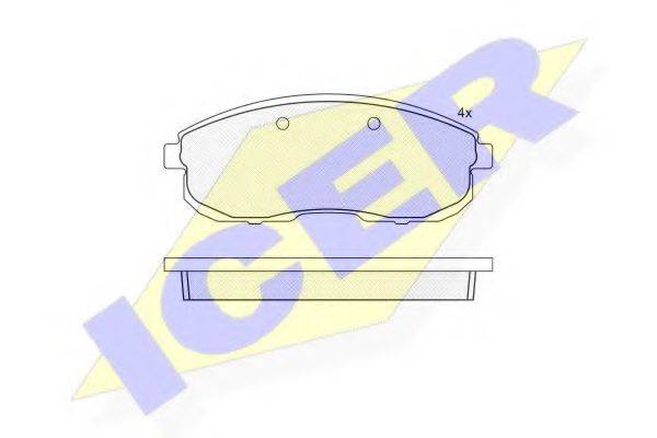 ICER 181100 Комплект тормозных колодок, дисковый тормоз