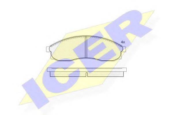 ICER 181147 Комплект тормозных колодок, дисковый тормоз