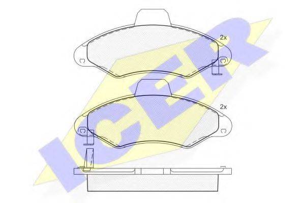 ICER 181229 Комплект тормозных колодок, дисковый тормоз