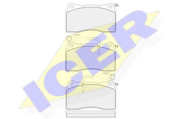 ICER 181279 Комплект тормозных колодок, дисковый тормоз