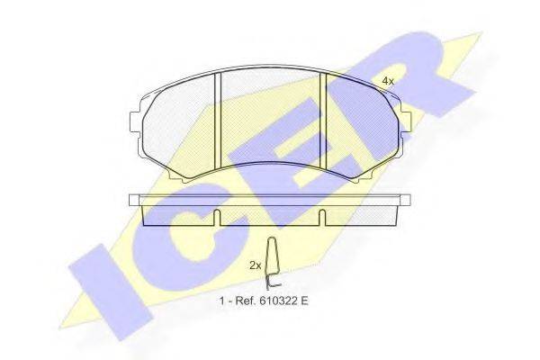 ICER 181374 Комплект тормозных колодок, дисковый тормоз