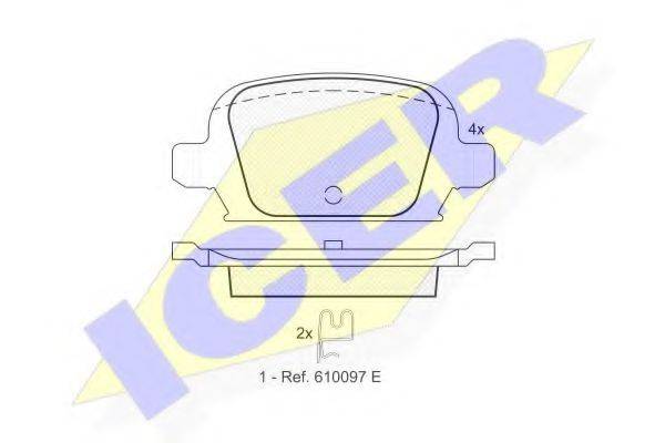 ICER 181385 Комплект тормозных колодок, дисковый тормоз