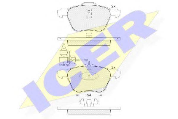 ICER 181395 Комплект тормозных колодок, дисковый тормоз