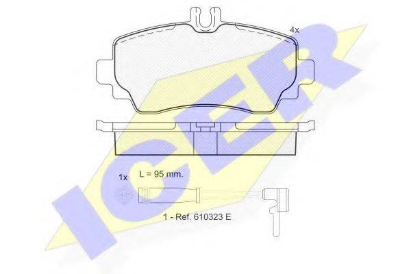 ICER 181516 Комплект тормозных колодок, дисковый тормоз