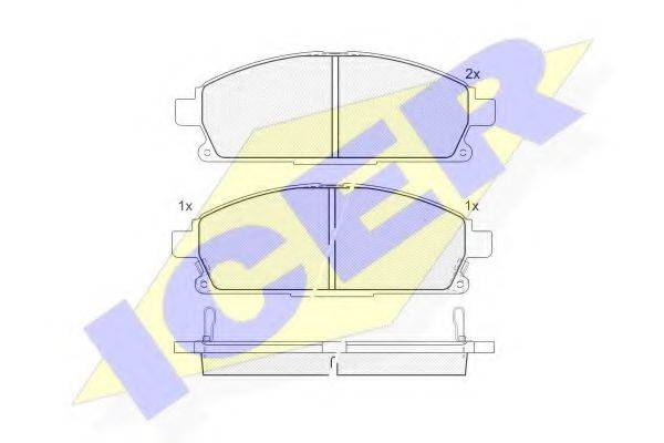 ICER 181521 Комплект тормозных колодок, дисковый тормоз