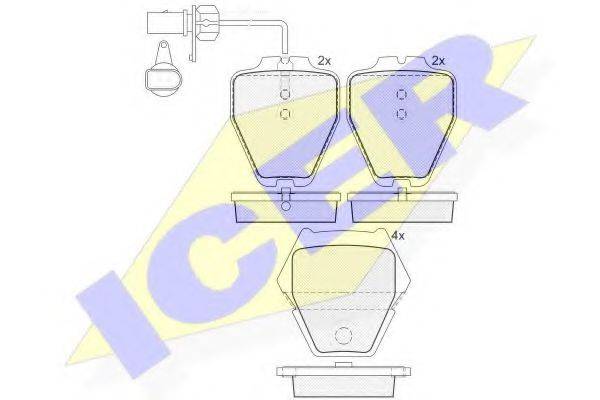 ICER 181571 Комплект тормозных колодок, дисковый тормоз