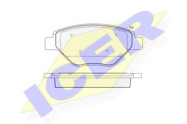 ICER 181572 Комплект тормозных колодок, дисковый тормоз