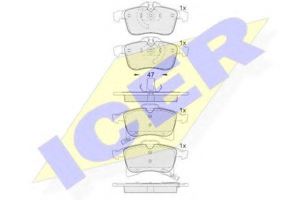 ICER 181592 Комплект тормозных колодок, дисковый тормоз