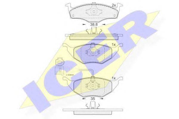 ICER 181594 Комплект тормозных колодок, дисковый тормоз