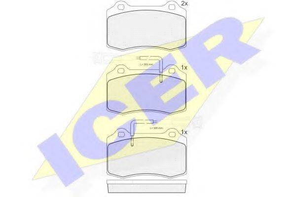 ICER 181598 Комплект тормозных колодок, дисковый тормоз