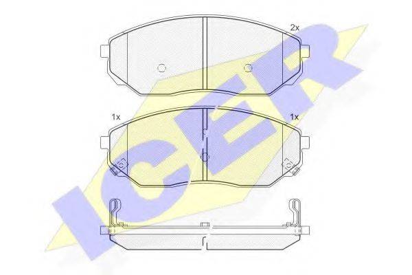 ICER 181606 Комплект тормозных колодок, дисковый тормоз