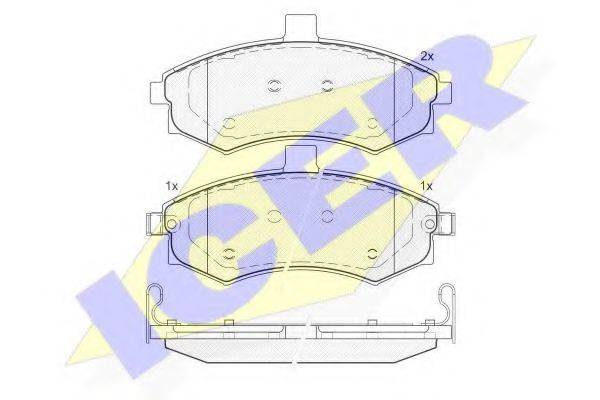 ICER 181643 Комплект тормозных колодок, дисковый тормоз