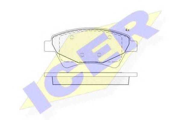 ICER 181649 Комплект тормозных колодок, дисковый тормоз