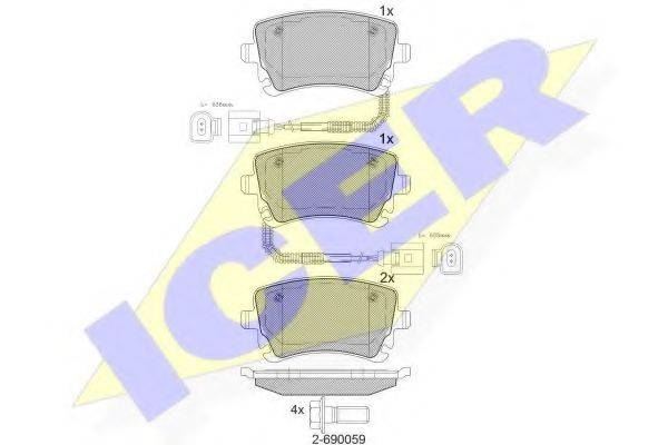 ICER 181674 Комплект тормозных колодок, дисковый тормоз