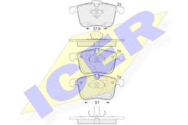ICER 181681 Комплект тормозных колодок, дисковый тормоз