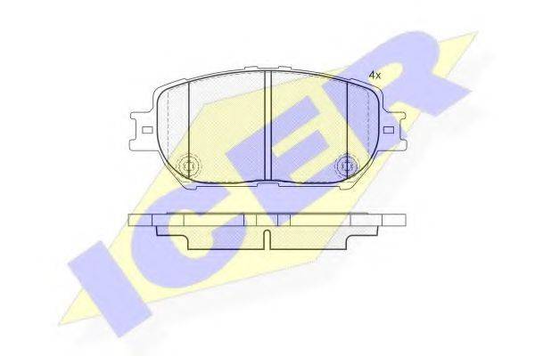ICER 181689 Комплект тормозных колодок, дисковый тормоз