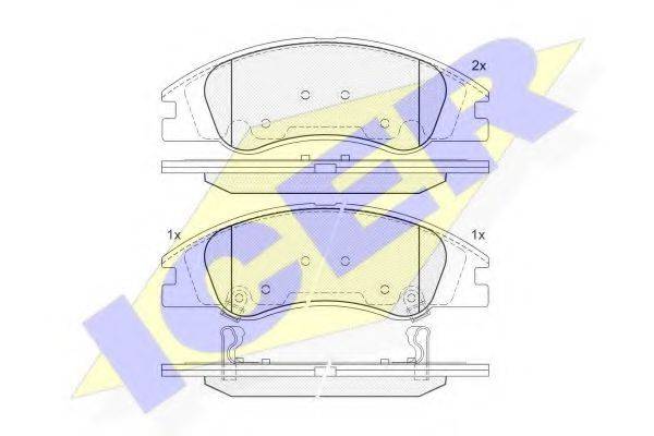 ICER 181708 Комплект тормозных колодок, дисковый тормоз