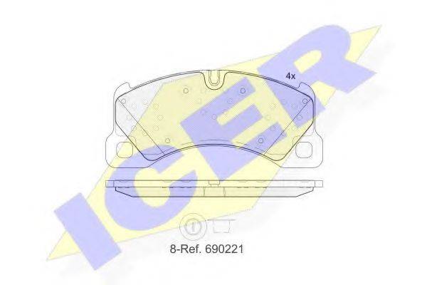 ICER 181921 Комплект тормозных колодок, дисковый тормоз