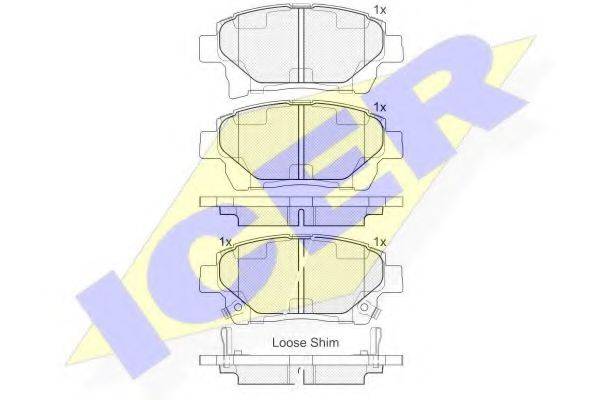 ICER 181926 Комплект тормозных колодок, дисковый тормоз