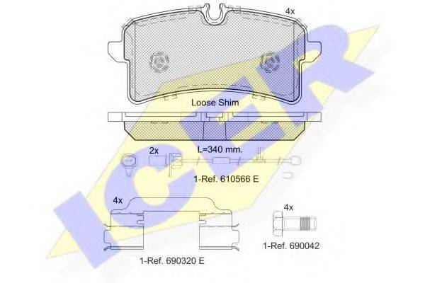 ICER 182159 Комплект тормозных колодок, дисковый тормоз