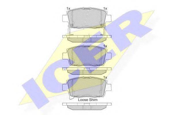 ICER 182205 Комплект тормозных колодок, дисковый тормоз