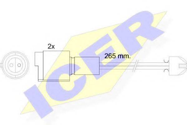 Сигнализатор, износ тормозных колодок ICER 610089 E C