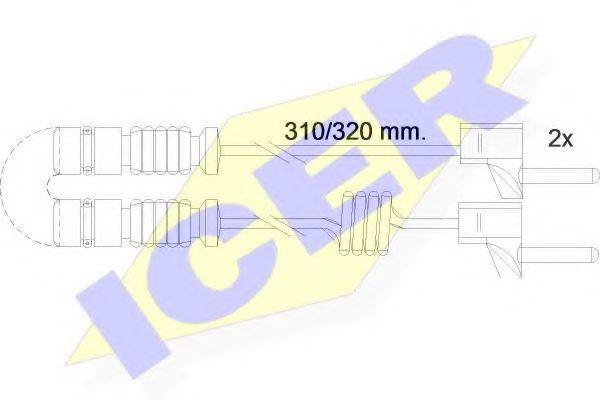 Сигнализатор, износ тормозных колодок ICER 610221 E C