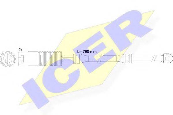 Сигнализатор, износ тормозных колодок ICER 610242 E C
