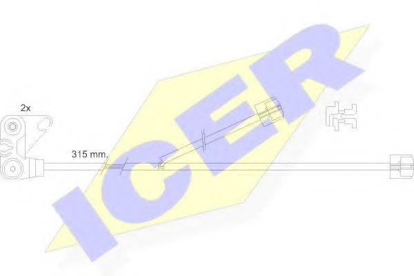 ICER 610300EC Сигнализатор, износ тормозных колодок
