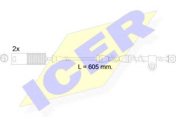 Сигнализатор, износ тормозных колодок ICER 610390 E C