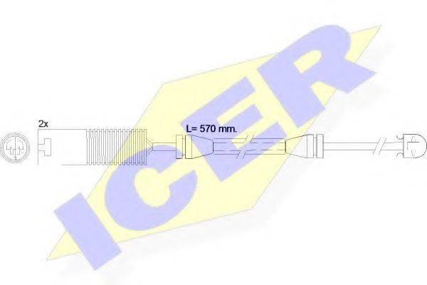 Сигнализатор, износ тормозных колодок ICER 610395 E C
