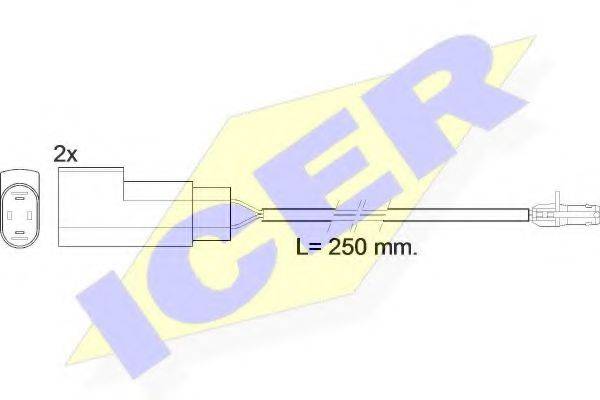 ICER 610412EC Сигнализатор, износ тормозных колодок
