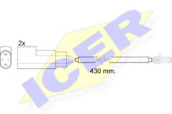 Сигнализатор, износ тормозных колодок ICER 610413 E C