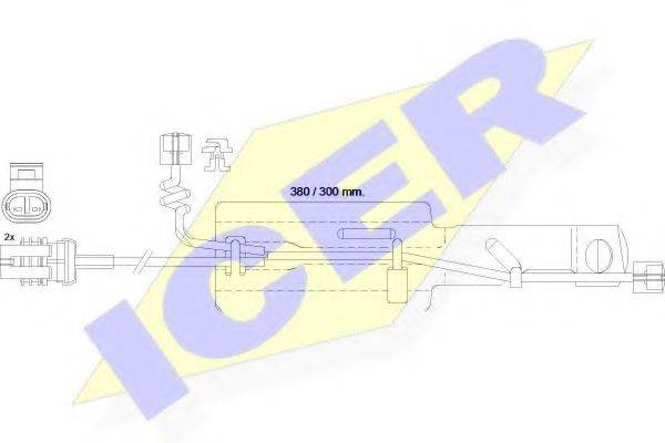 Сигнализатор, износ тормозных колодок ICER 610433 E C