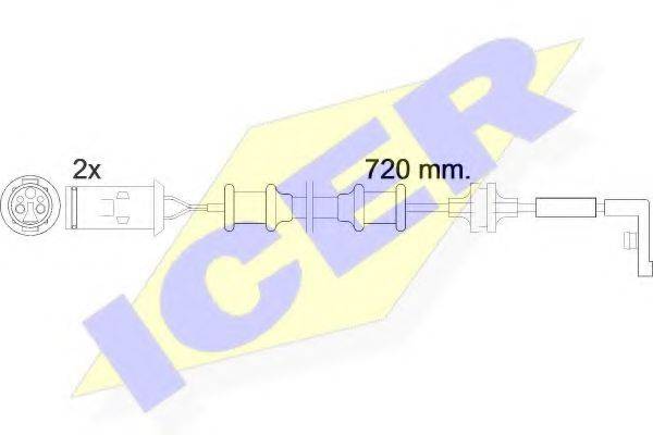 ICER 610444EC Сигнализатор, износ тормозных колодок